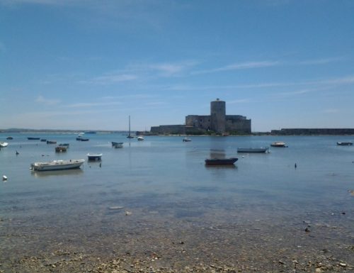 Colombaia Castle in front of the port of Trapani