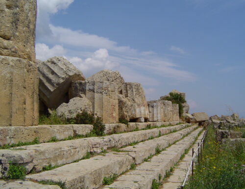 Temples in Selinunte acropolis and walls